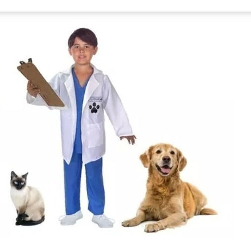 Disfraz Scrubs Veterinario (a) Niños Doctor Todas Las Tallas