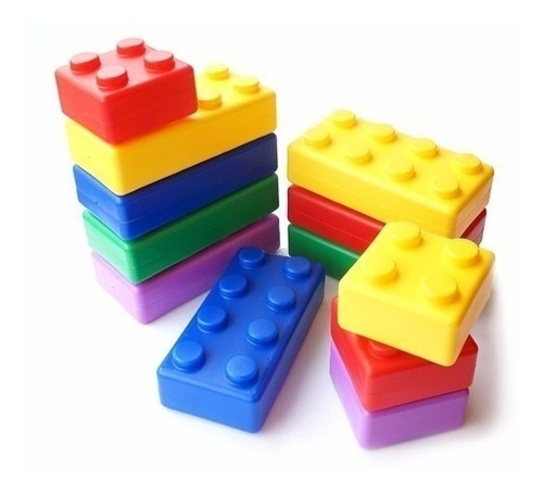 Imagen 4 de 5 de Bloques Juego De Encastre Didáctico Bloques Construcción X25
