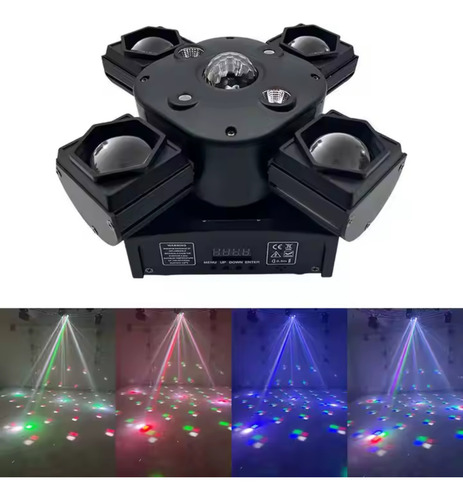 Cabezal Móvil Led Seisa Led-xjh04 Dmx 8 Luces 80w