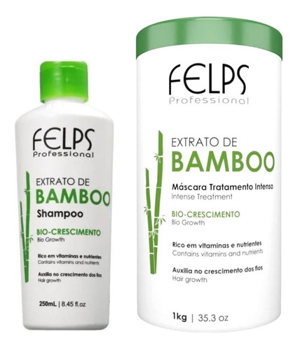 Imagem 1 de 3 de Felps Kit Bamboo Shampoo 250ml E Máscara De Tratamento 1kg