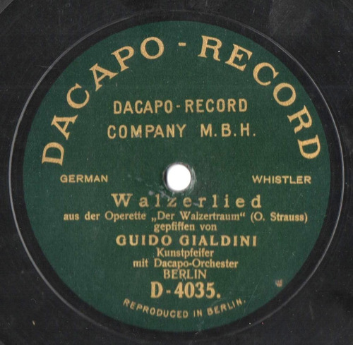 Disco 78 Silbador Guido Gialdini Secundado Por La Orq Dacapo