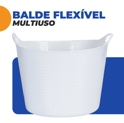 Cesto Multiuso Flexível C/ Alças 42l Lavanderia Roupas Sujas