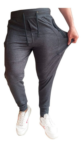 Pantalón Sudadera Jogger Material Lycra (skinny) Para Gym