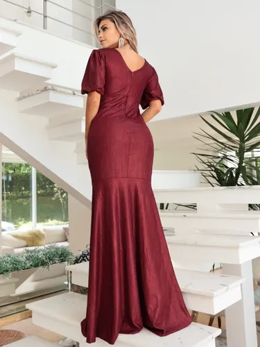 Vestido madrinha sereia marsala discount