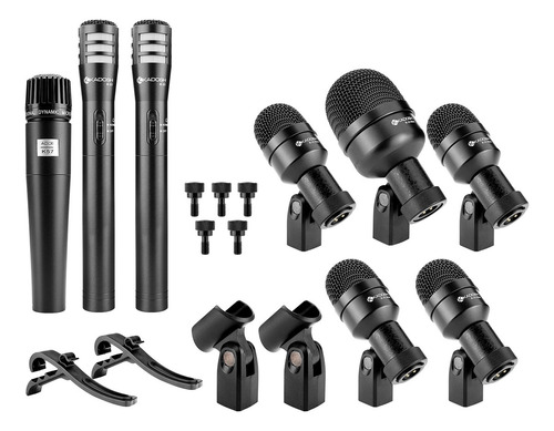 Kit Kadosh 8 Mic Slim Kmd108 P/ Bateria E Estúdio