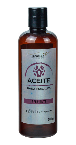 Aceite Para Masaje Relajante 500ml Michelle Organic