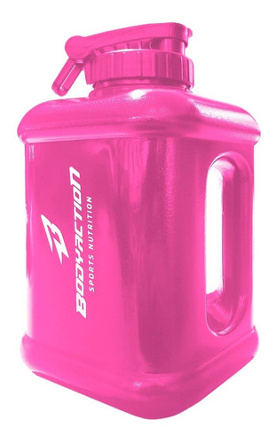 Galão Garrafa Água Bebida Academia 1,6 Litros - Bodyaction Cor Rosa