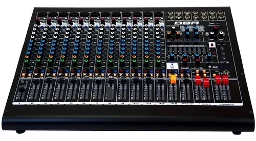 comprar Mesa De Som 12 Canais Lexsen Usb Dbr Dm12 Interface Xlr