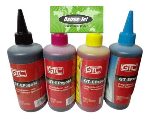 Combo Tinta Para Sistema Continuo Gtc Gt51 Al Agua 100ml