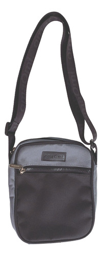 Morral Bolso Hombre Mujer Bolsillo Impermeable Omaomi Negro Con Gris Lisa Negro Negro