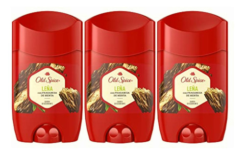 Old Spice Leña Con Fragancia De Menta Barra Desodorante 3