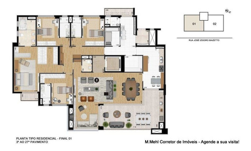 Imagem 6 de 30 de Apartamento Com 4 Dormitórios À Venda Com 462.53m² Por R$ 3.194.000,00 No Bairro Ecoville - Curitiba / Pr - M2ec-leh8a12
