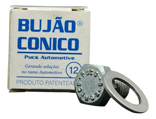 Bujão Cônico Para Carter 12mm Com Arruela