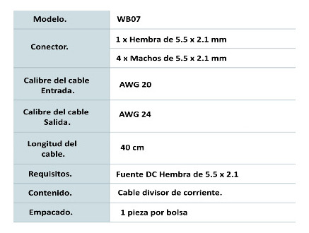 Saxxon Divisor De Energia Tipo Pulpo 2.1mm 4 Conectores A 1