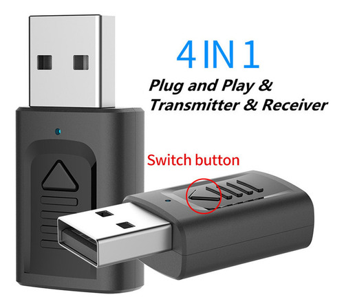 Transmisor Y Receptor Bluetooth 5,0 1 2 Dispositivos Y