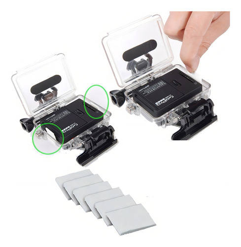 Pastilha Kit Com 12 Anti Embaçante Gopro Sjcam Ant Fog