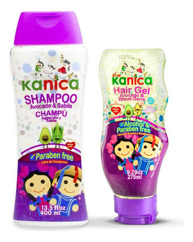 Kanica Kit De Champu Y Gel Para El Cabello, Sin Parabenos, C