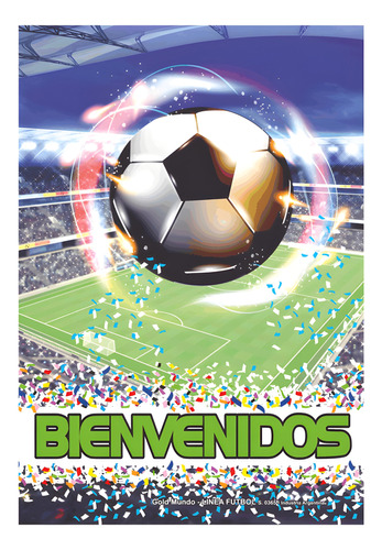 Afiche Bienvenido Futbol X1u - Cotillón Waf