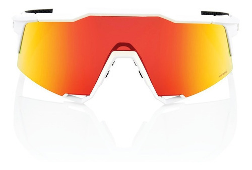 Speedcraft - Soft Tact White - Hiper Red Mirror Lens Color De La Lente Rojo Color Del Armazón Blanco