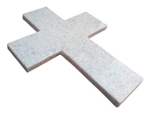 Cruz Mármol Granito Blanco Kashmir W Para Cementerio 40x30cm