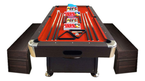 8' Feet Billiard Pool Table Full Set Accessorie Vintage