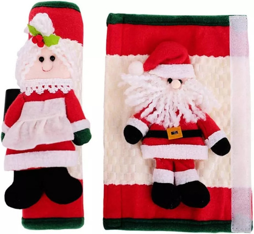 2 Pcs Christmas Handle Cover Decoración De Navidad De Cocina