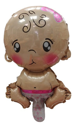 Globo Baby Shower Metalizado Bebe Nene Nena 15p 35cm Deco