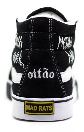 Tênis De Skate Mad Rats Hi Top Collab Com A Banda Oitão C/nf