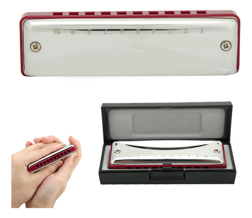 Instrumento Musical Harmônica De 10 Furos Blues Db Key Harp