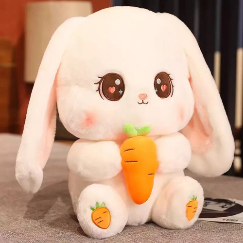 A Coelho De Pelúcia Grande E Macio Com Cenoura 30 Cm