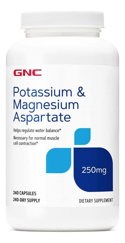 Gnc Aspartato De Potasio Y Magnesio - 240 Capsulas