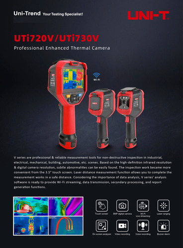 Uni-t Cámara Termográfica Industrial Avanzada Wi-fi Uti730v