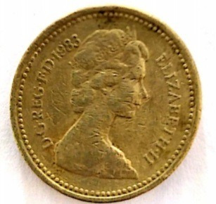 Moneda De Gran Bretaña One Pound 1983 Reina Elizabeth Ii 