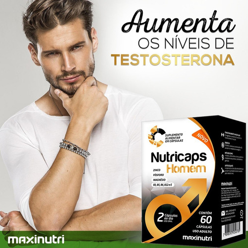 Imagem 3 de 4 de Nutricaps Homem Aumento Testosterona Maxinutri 3x60 Cápsulas
