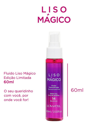 Lowell Liso Mágico - Fluido Termoativado 60ml
