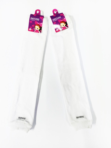 1 Par De Mangas Protectoras Para  Sol Uv Algodon 11 Colores Unitalla Blanco