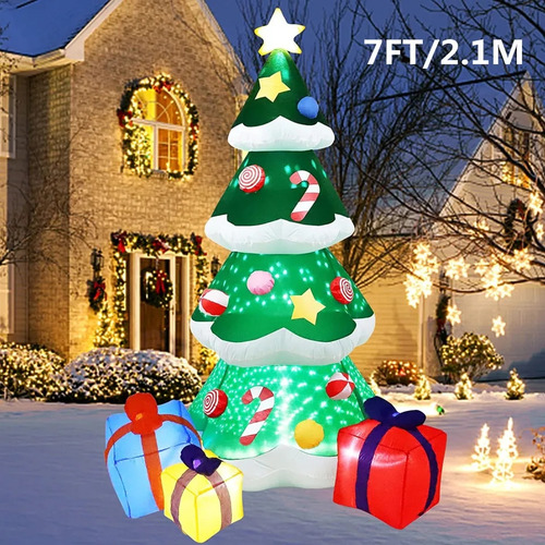 Inflable Navideño Árbol De Navidad Decoración Jardín