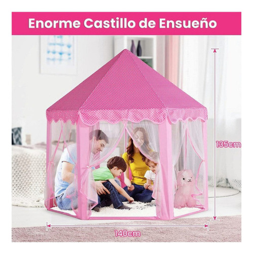 Carpa Castillo Princesa Niña Con Luces Led De Juguete