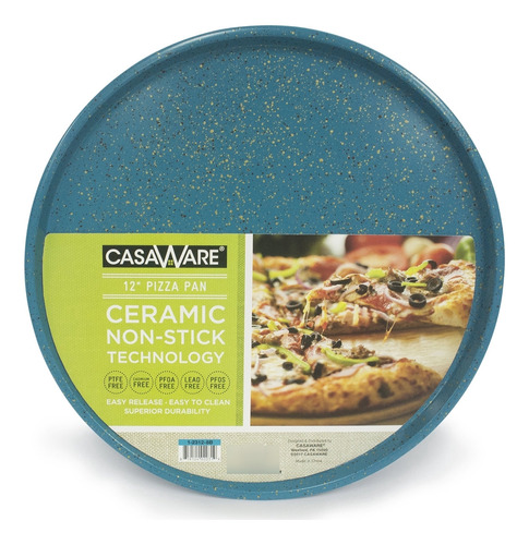 Casaware Molde Para Pizza Hornear 12  (azul Granito)