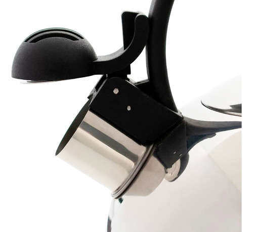 Chaleira Inox Com Apito Para Fogão Indução Gás Elétrico 2l