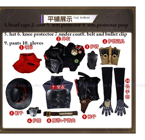 Boothill Cosplay Honkai Hat Costume Star Rail Game