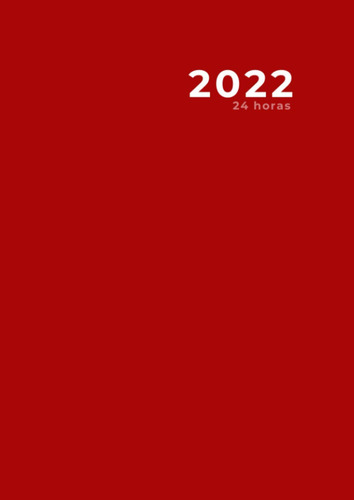 Agenda 2022, 24 Horas, Vermelho (365 Dias): Diário 2022 | Fo