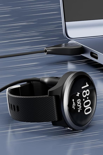 Cargador Para Garmin Fenix 6 6s 6x Pro, Fenix 5 5s 5x Plus, Fenix 7 7s 7x, Forerunner 935 945 45 45s 245, Approach S10 S40 S60 X10, Vivoactive 3 4 4s, Vivomove (usb C - Negro (100cm))