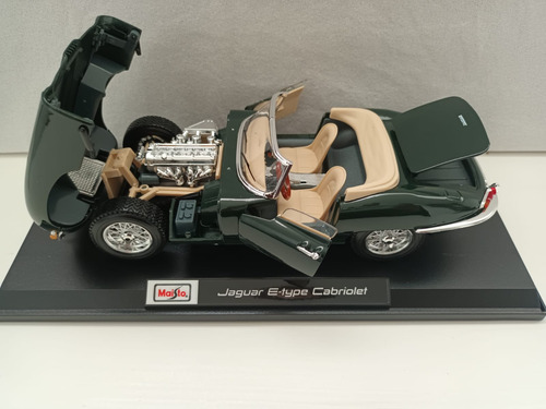 Maisto Jaguar E Type Cabriolet Escala 1 18 Verde Oscuro (Usado)