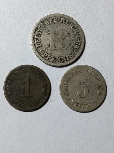 Monedas De Alemania De 1-5y 10 Peennin 