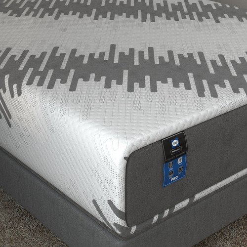 Colchón Sealy Matrimonial Mooncast + 2 Almohadas + Box Base Color Blanco