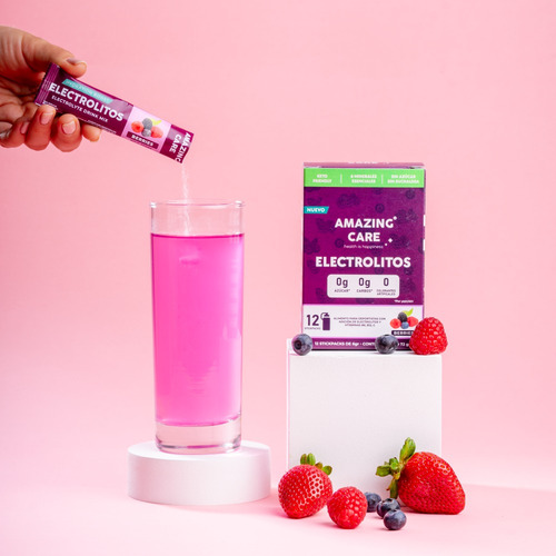 12x Electrolitos Bebida Hidratante Amazing Care Berries