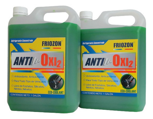 Refrigerante Verde Friozon Antioxi2 Mezcla Precisa X 2 Gals