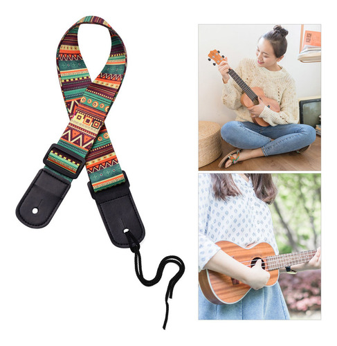Correa Ajustable Para Ukelele, Poliéster Suave, Correa Antid