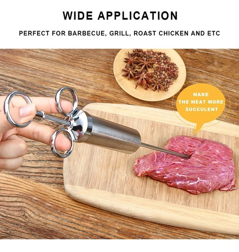 Jeringa Para Inyectar Especias, Carne, Pollo, Aguja De Cocin